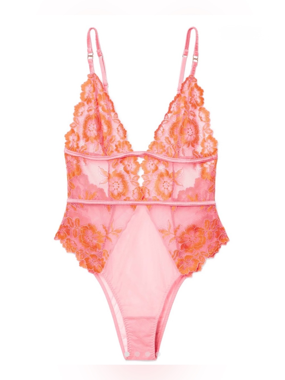 New Adore Me Calissa Lace Unlined Floral Bodysuit Size Large